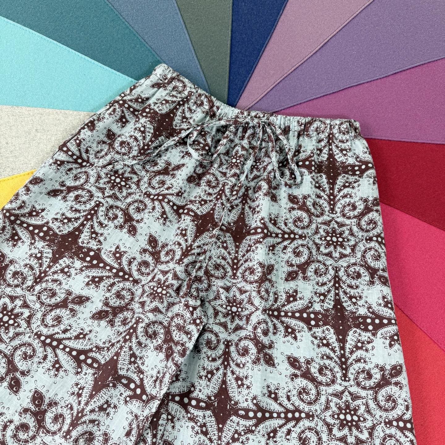 Floral Print Linen Pants for Women - Elastic Waist Summer Trousers 3 i1745839761214 7425 0 1