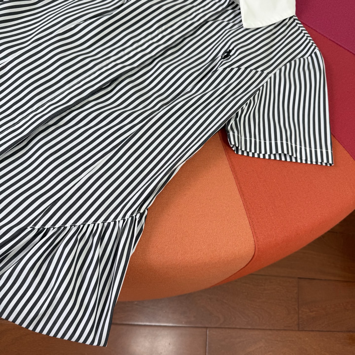 Striped Color Block Mini Dress - Slim Fit, Embroidered, Open Back Design 5 i1748435671347 1953 0 3