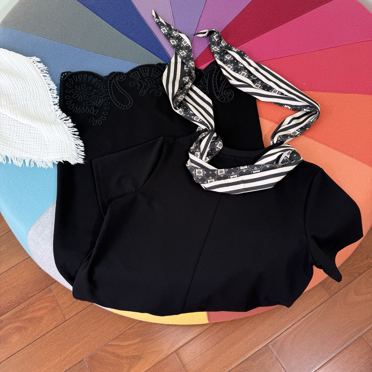 Elegant Embroidered Silk Scarf Dress - Unique Design & Premium Fabric 10 i1751022441331 1720 0 8