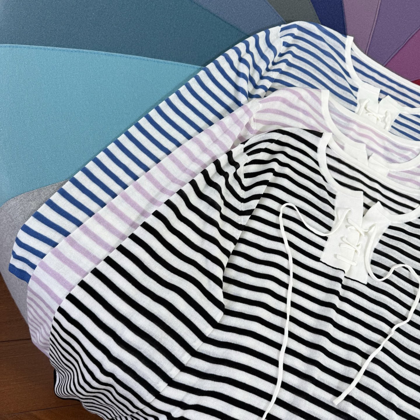 Women's Striped Sun Protection Shirt - Lightweight, Loose Fit with Tie Detail 5 i1752683683706 5811 0 3