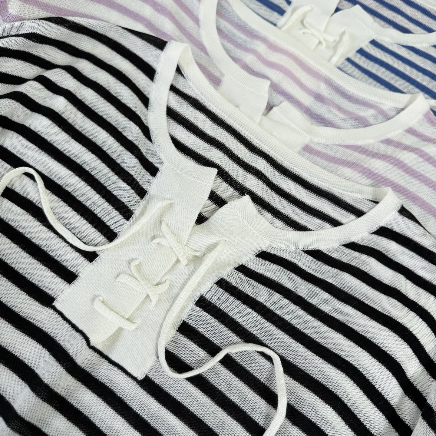 Women's Striped Sun Protection Shirt - Lightweight, Loose Fit with Tie Detail 4 i1752683686773 4018 0 2