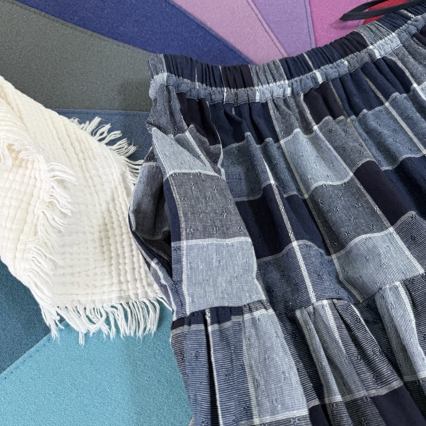 Cotton Blend Midi Skirt with Drawstring Detail - Breathable & Unique Design 5 i1752932385378 148 0 3