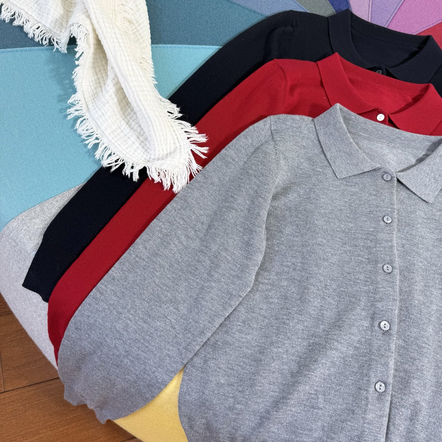 Elegant Wool Blend Cardigan with Embroidered Accents - Versatile & Comfortable 5 i1753456489524 8098 0 3