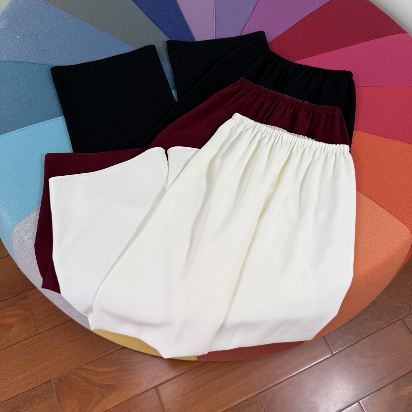 Wide Leg Acetate Pants Women's High Waist Trousers,Available in S,M,L,3 Colors 2 i1754062066500 649 0 0