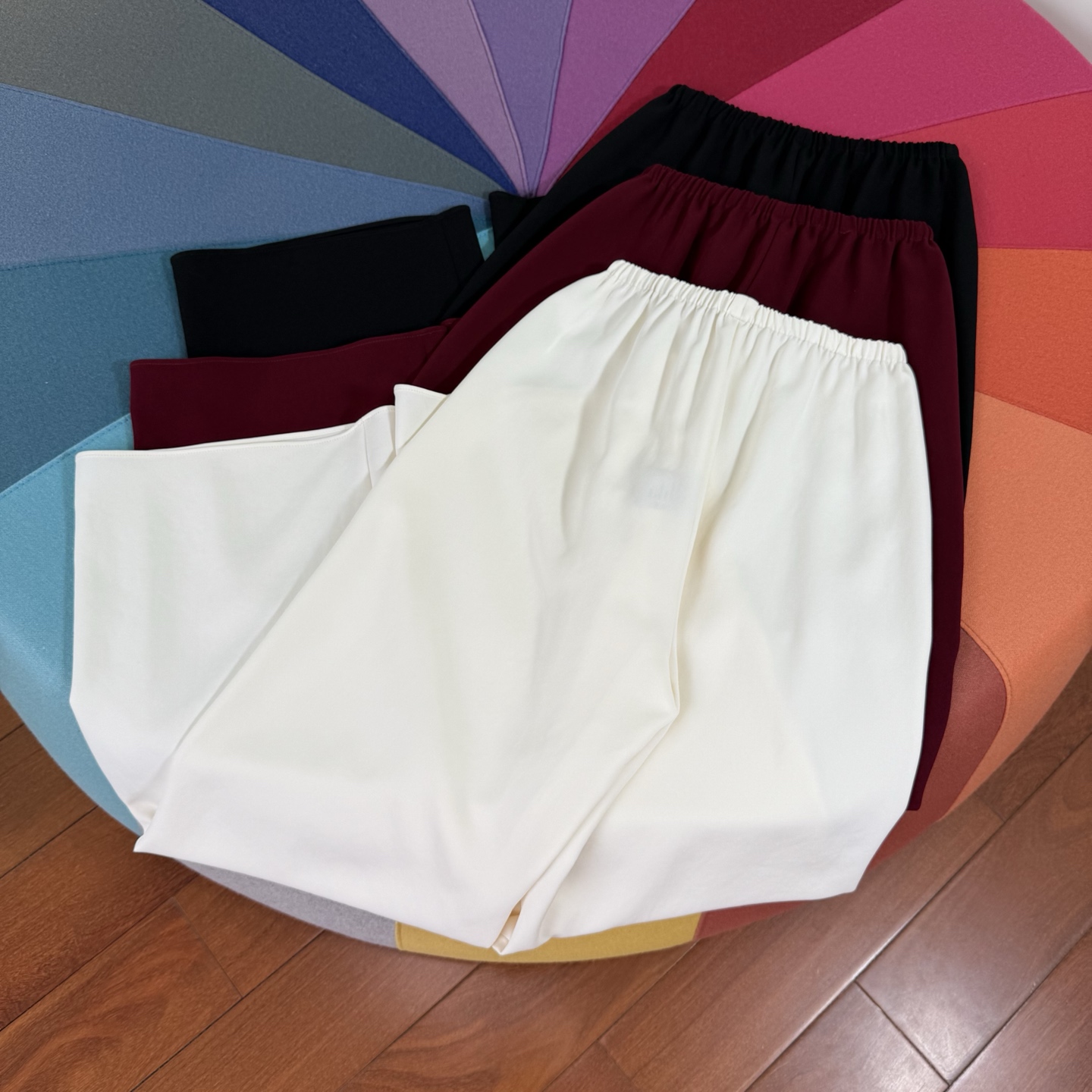 Wide Leg Acetate Pants Women's High Waist Trousers,Available in S,M,L,3 Colors 10 i1754062068173 318 0 8
