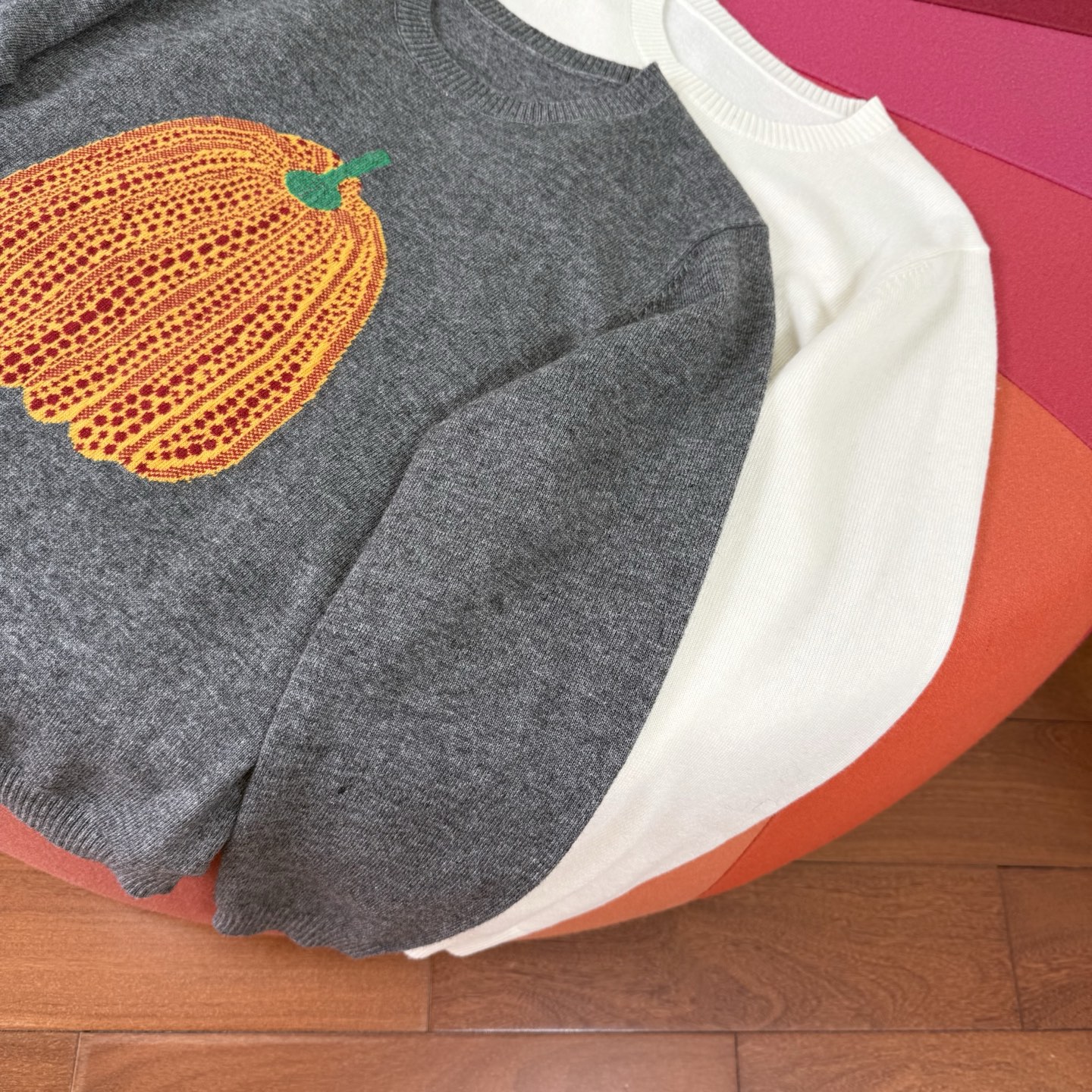 Women's Wool Knit Sweater with Pumpkin Jacquard - Lightweight & Warm 5 i1757411347275 3889 0 3