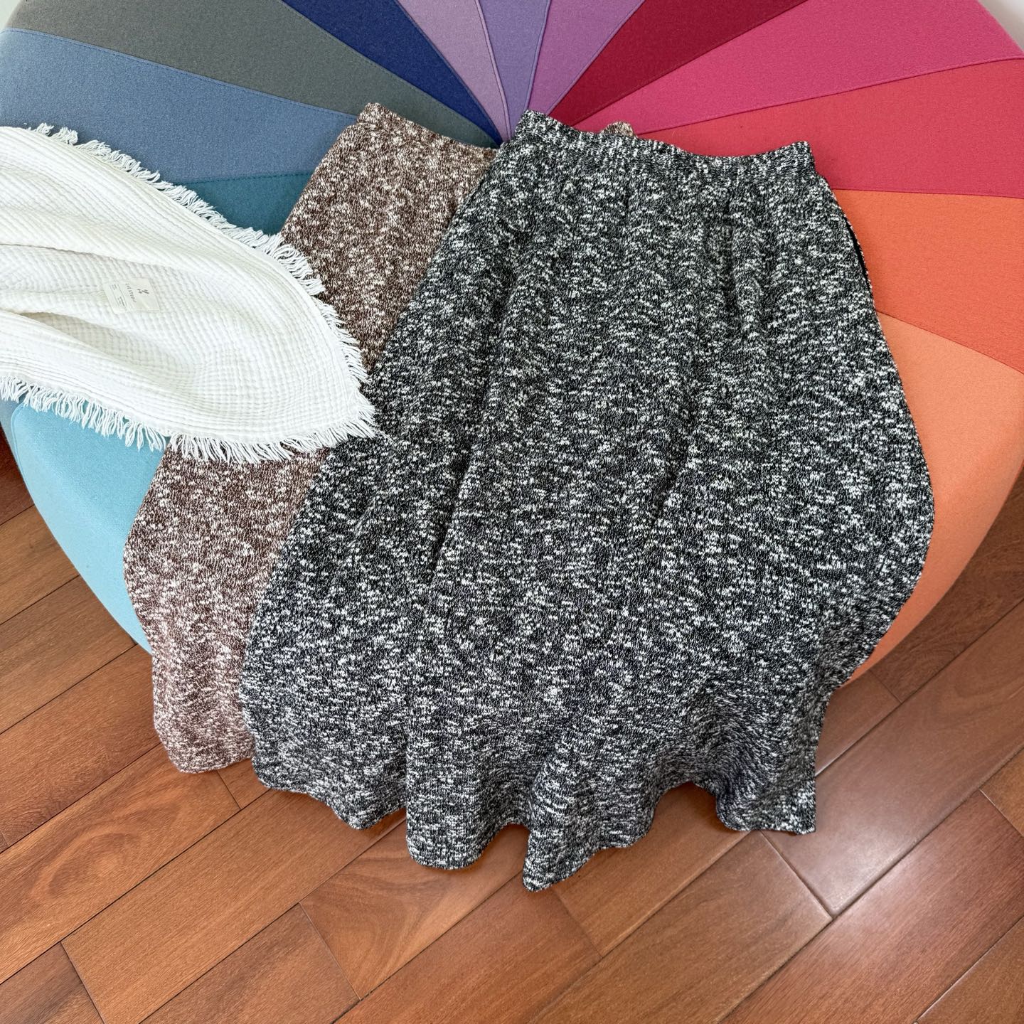 Wool Blend Knit Skirt with Drawstring Waist - Perfect for Fall & Winter 10 i1758876734962 3747 0 8