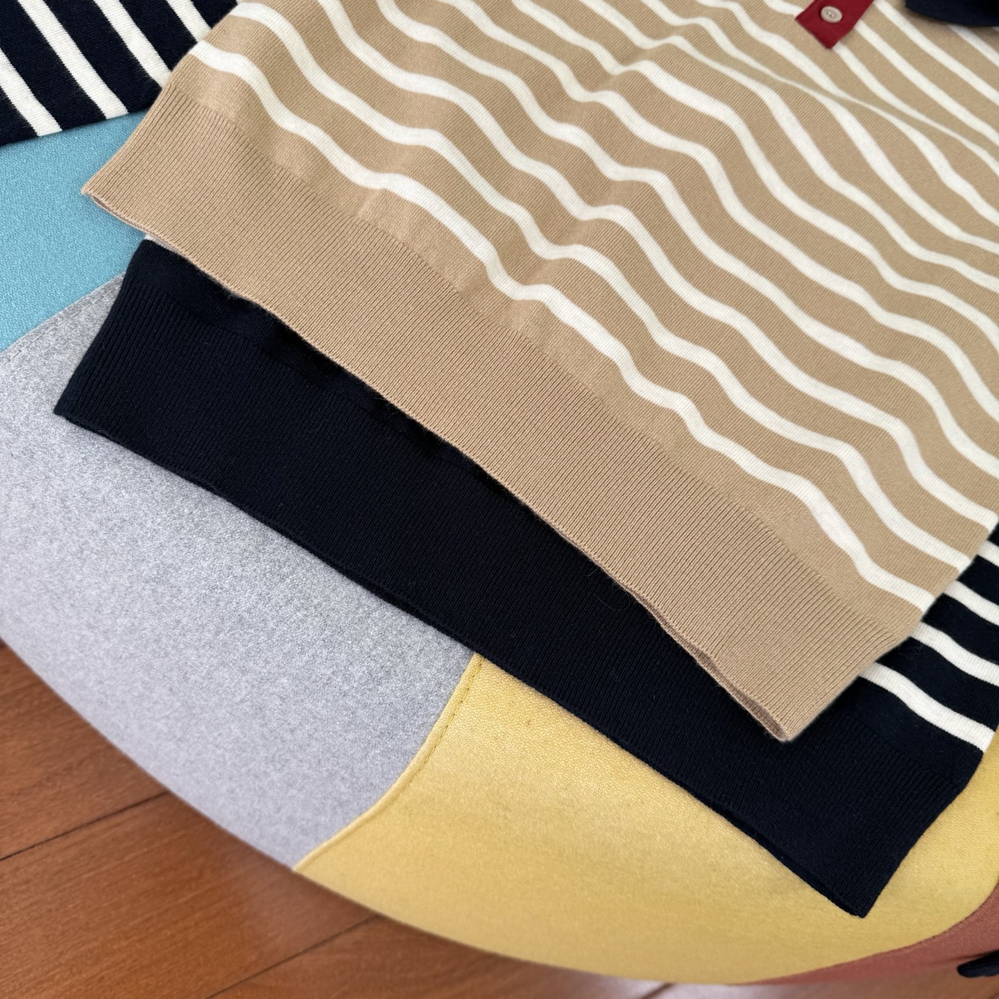 Retro Color Block Knitted Polo Shirt Women's Autumn Wool Blend Top 8 i1759070522371 8061 0 6
