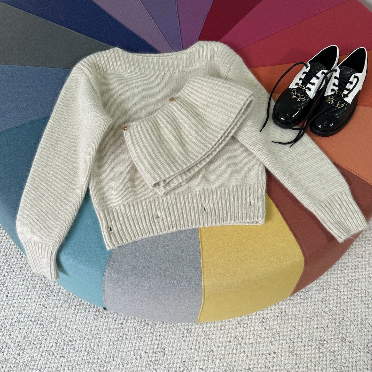 Elegant Wool Blend Knit Dress with Detachable Ruffle Hem - Versatile 3 Colors 3 i1762347908797 8980 0 1