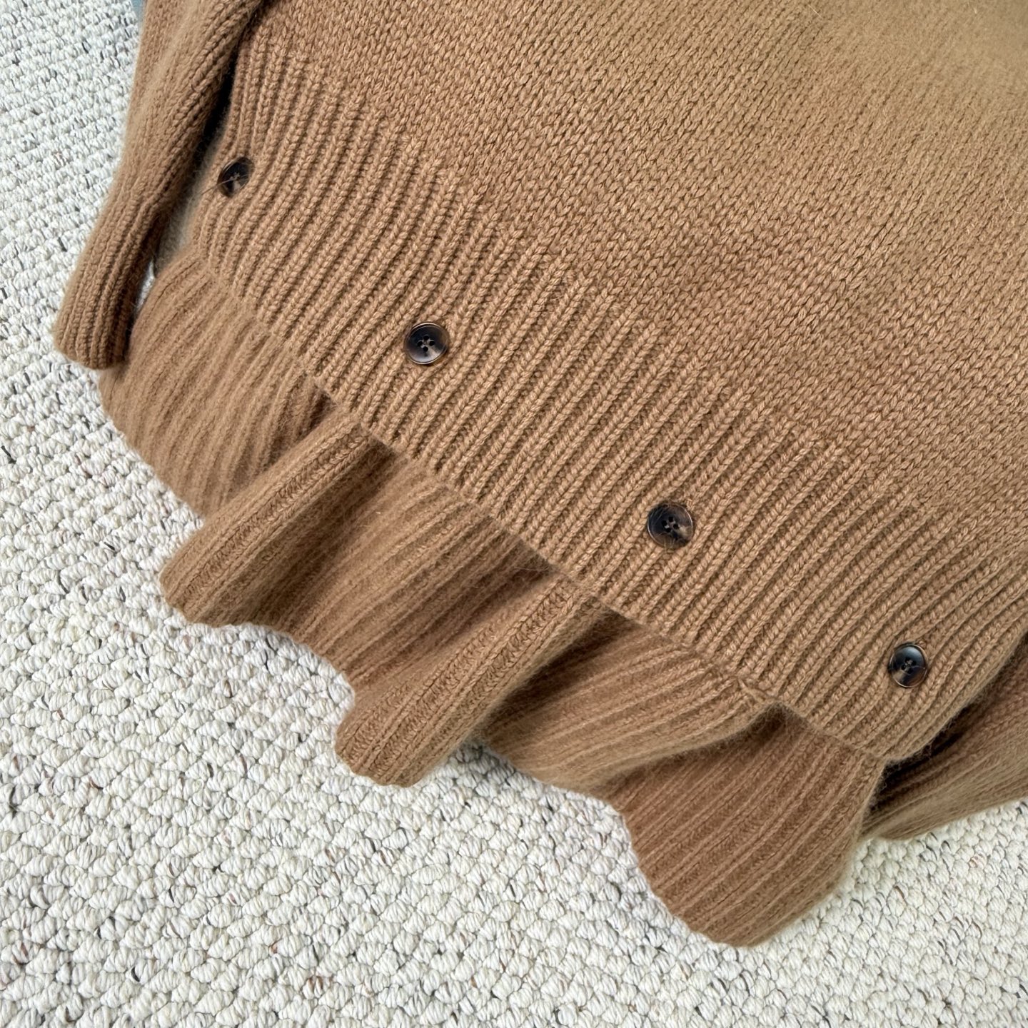 Elegant Wool Blend Knit Dress with Detachable Ruffle Hem - Versatile 3 Colors 6 i1762347908844 3293 0 4