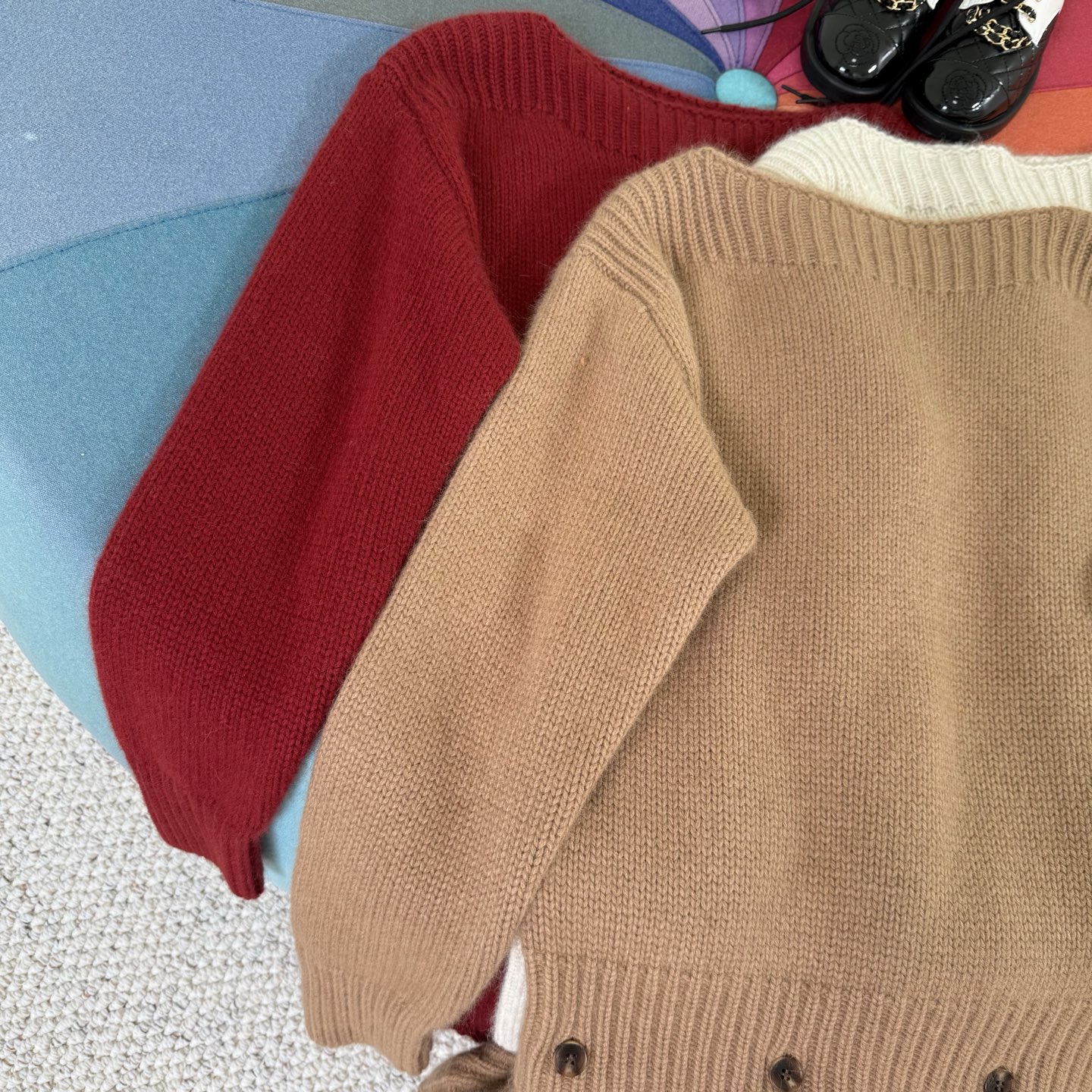 Elegant Wool Blend Knit Dress with Detachable Ruffle Hem - Versatile 3 Colors 5 i1762347908887 7350 0 3