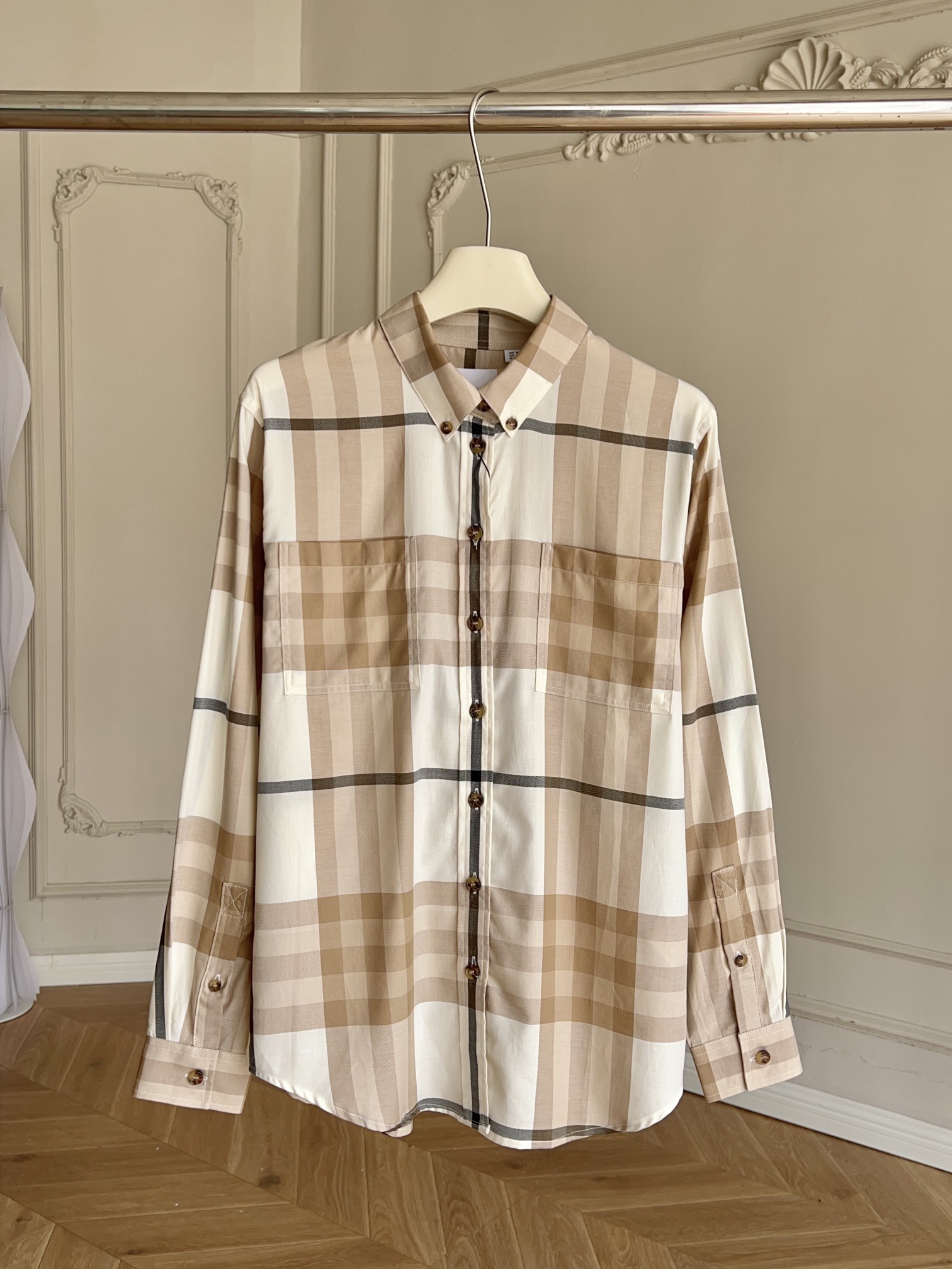 Burberry Clothing Shirts & Blouses New Designer Replica
 Lattice Cotton Spring Collection Vintage Long Sleeve