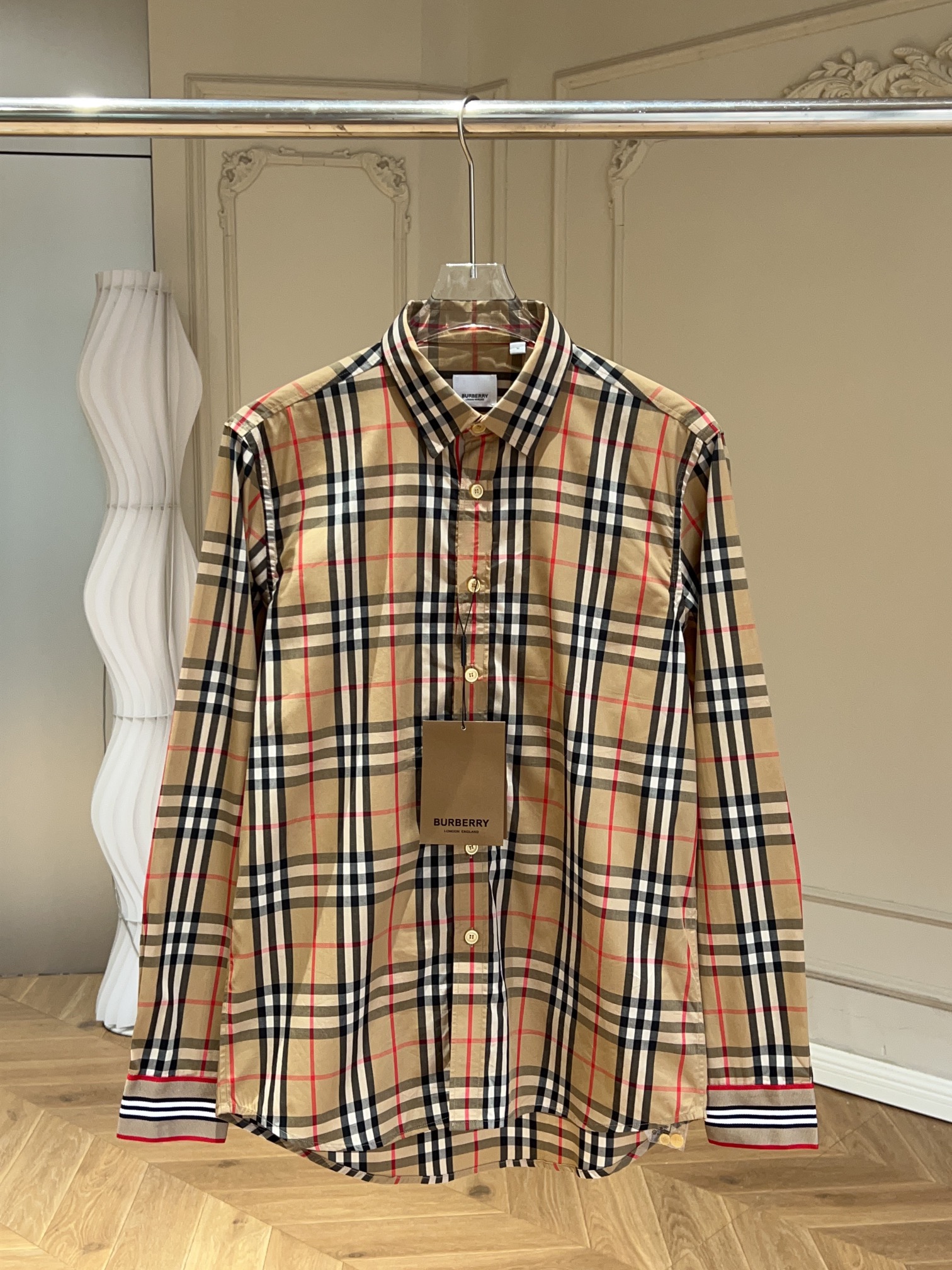 Burberry Clothing Shirts & Blouses Lattice Men Cotton Poplin Fabric Summer Collection Vintage