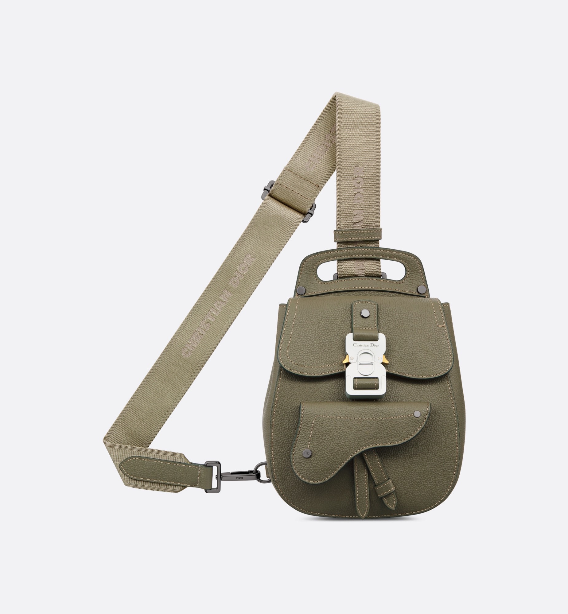 Dior Saddle Bag with Strap in Olive Grained Calfskin - Messenger Bag 2 i1714401947 2695 1