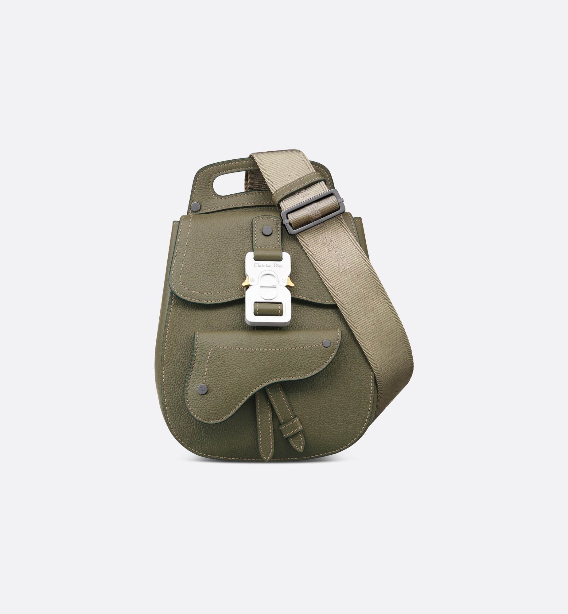 Dior Saddle Bag with Strap in Olive Grained Calfskin - Messenger Bag 3 i1714401947 3247 5