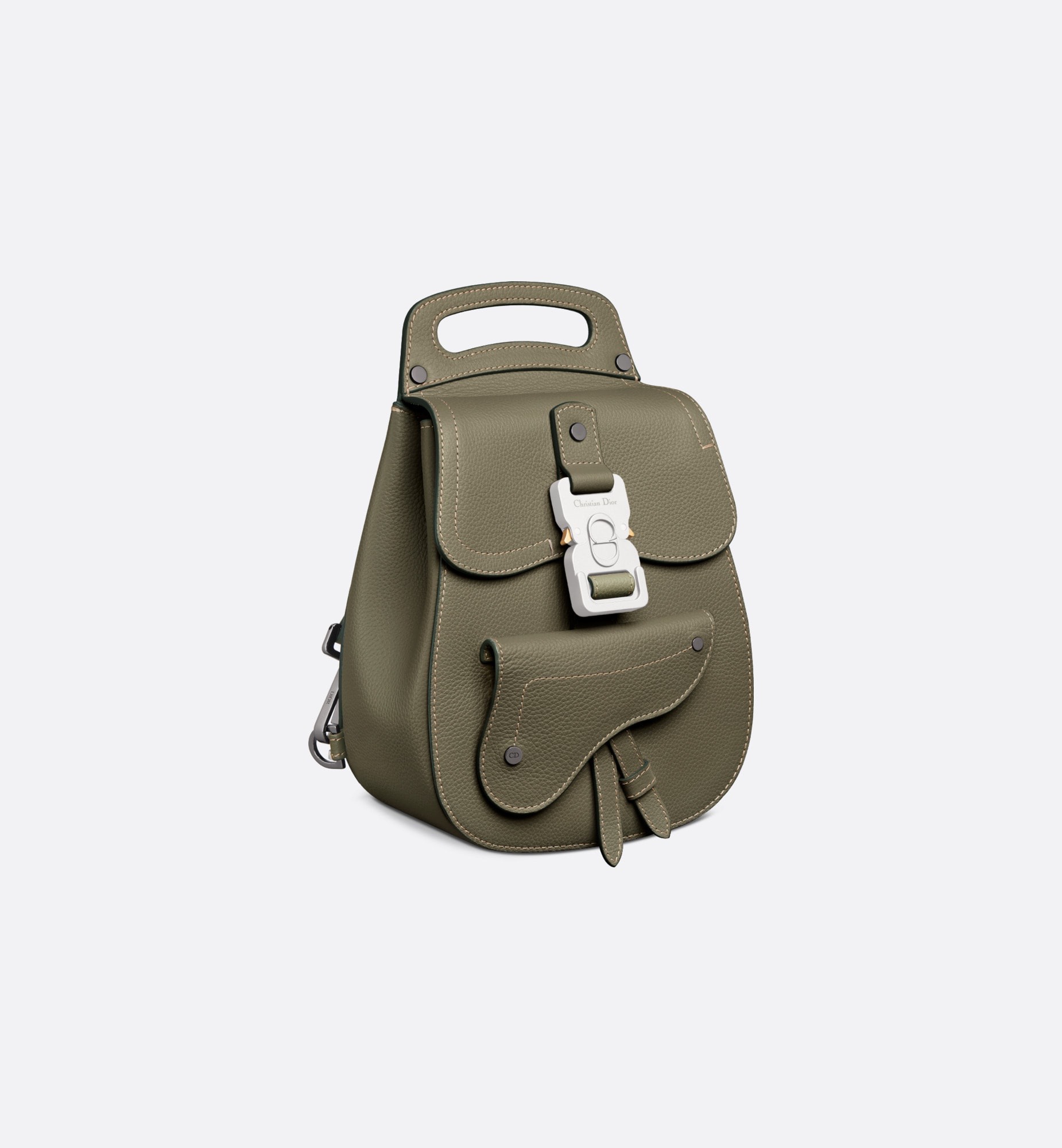 Dior Saddle Bag with Strap in Olive Grained Calfskin - Messenger Bag 4 i1714401947 7141 0