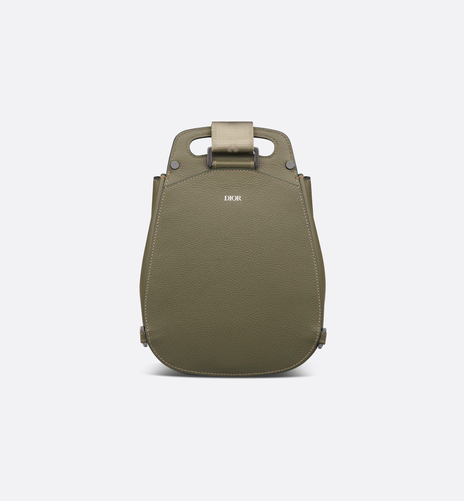 Dior Saddle Bag with Strap in Olive Grained Calfskin - Messenger Bag 5 i1714401947 974 2