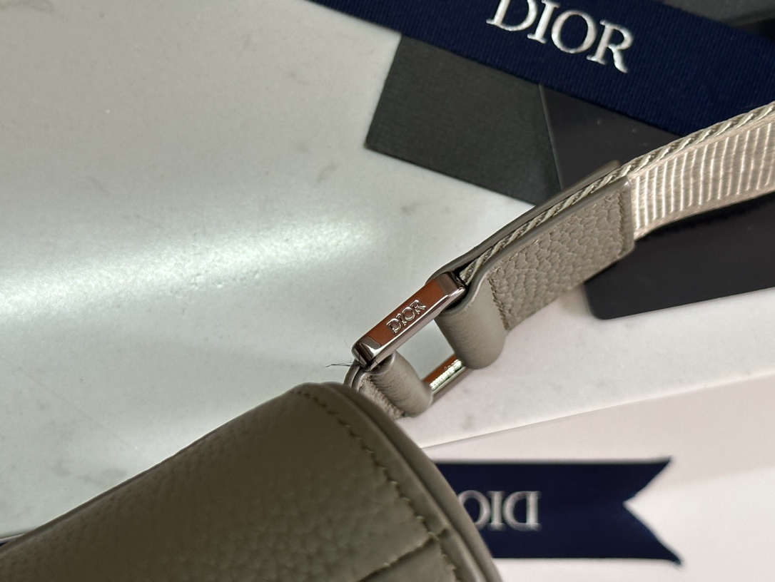 Dior Saddle Bag in Khaki Grained Calfskin with DIOR Jacquard Strap 8 i1714922399 4519 2