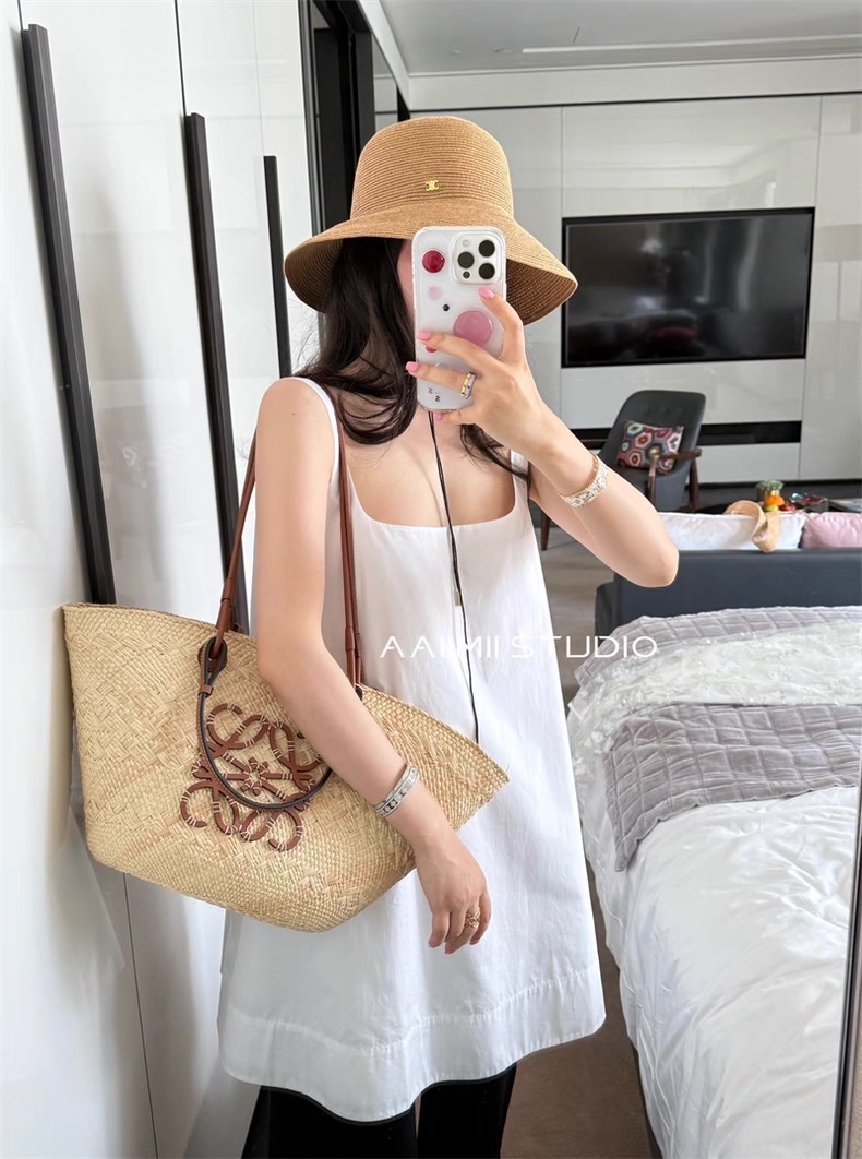 Chanel Chanel香奈儿超细进口纸草大帽檐草盆帽
