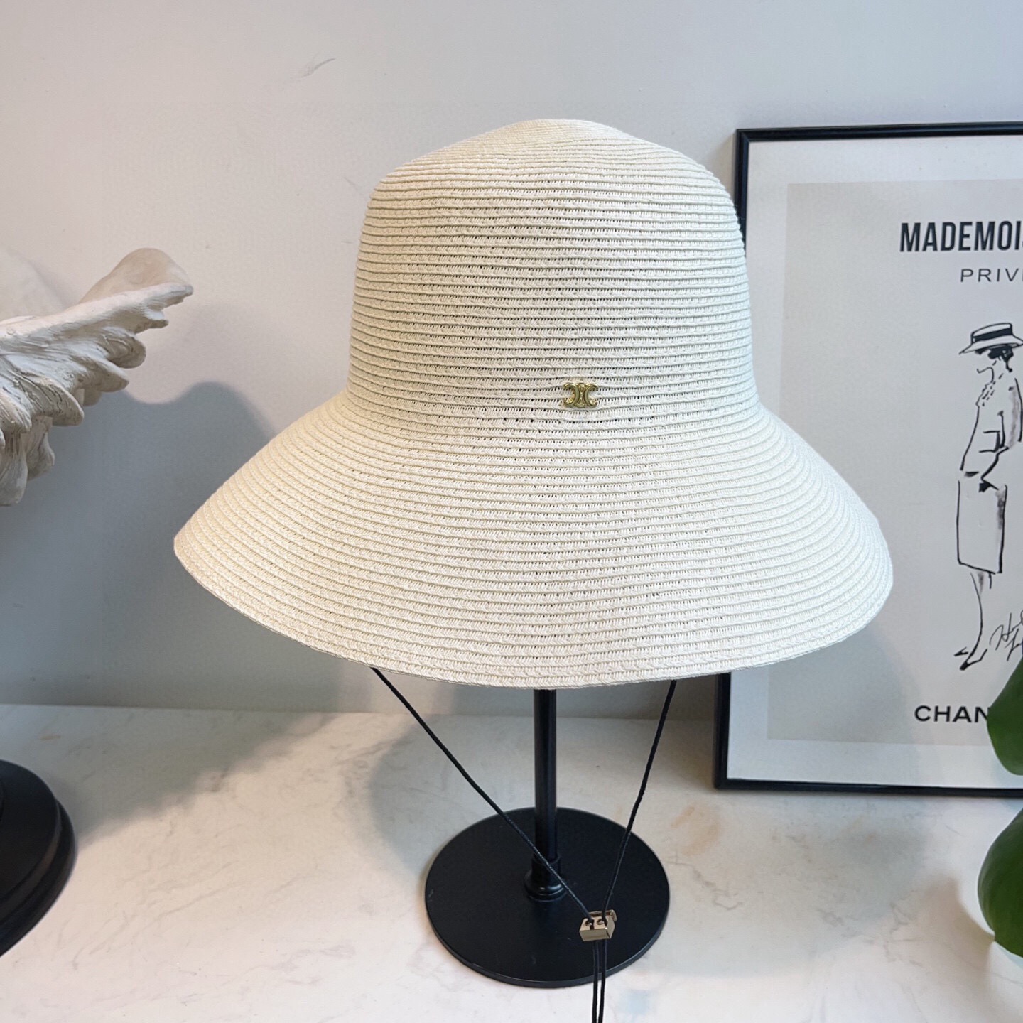 Chanel Chanel香奈儿超细进口纸草大帽檐草盆帽