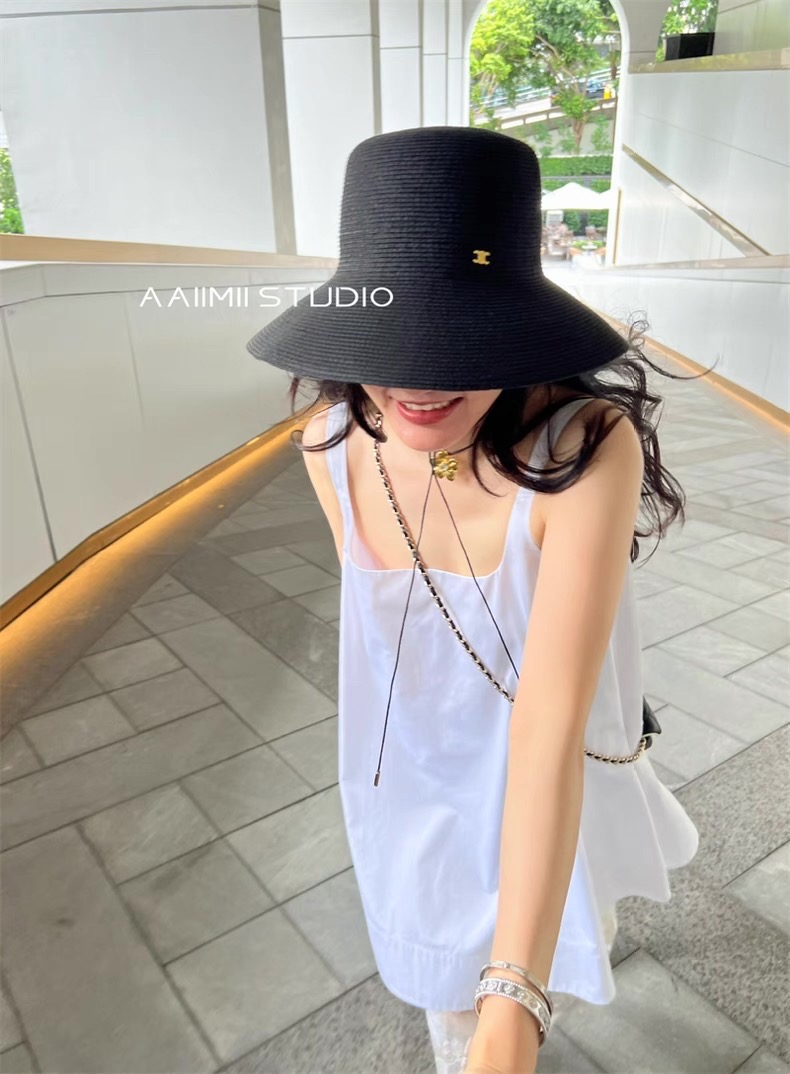 Chanel Chanel香奈儿超细进口纸草大帽檐草盆帽