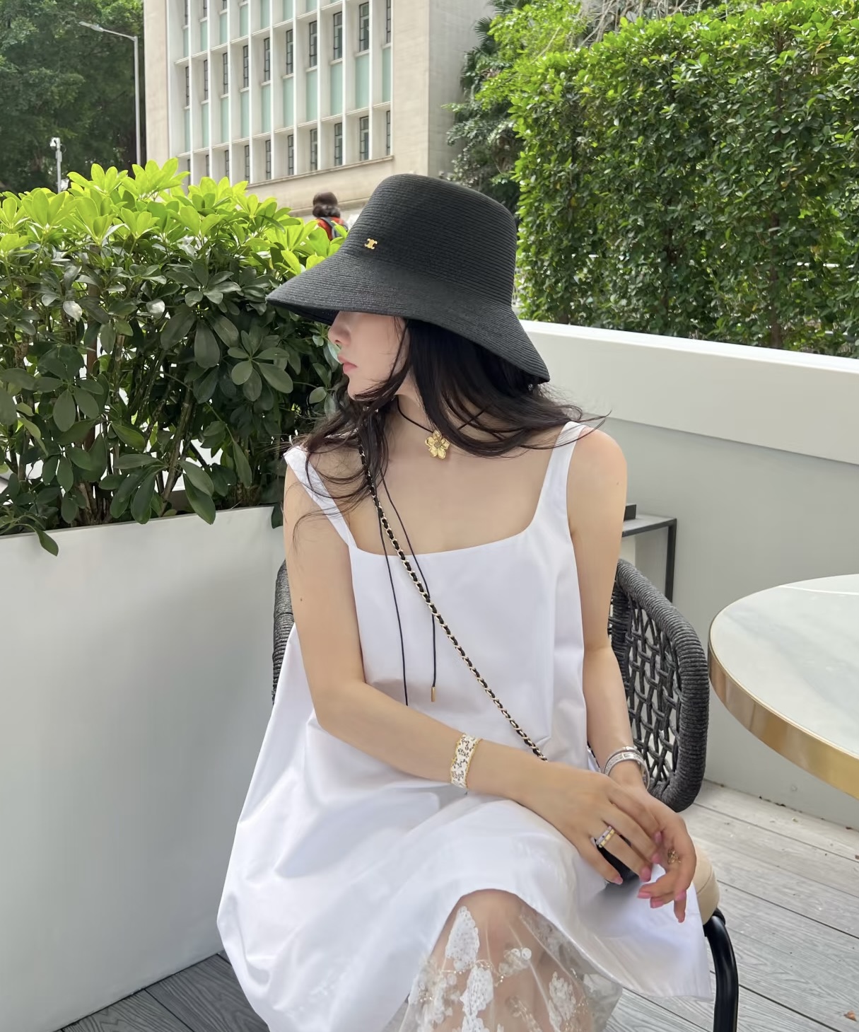 Chanel Chanel香奈儿超细进口纸草大帽檐草盆帽