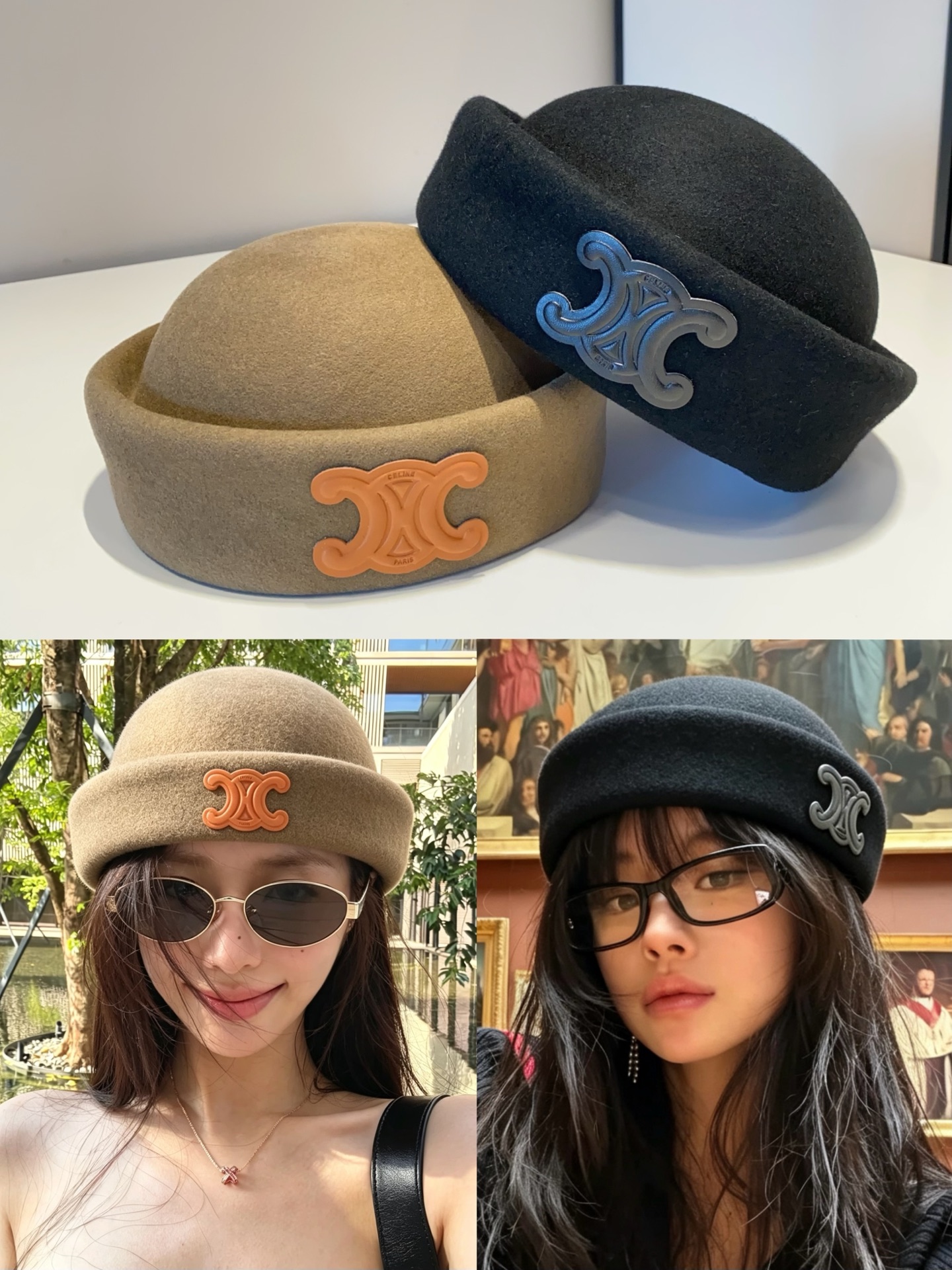 🆕26秋冬新款ꫛꫀꪝ ❥—— ▪️凯旋门贝雷帽 🦙进口澳洲羊毛，版型圆润不压头 ✨皮表logo复古又高级 简约利落 📷 