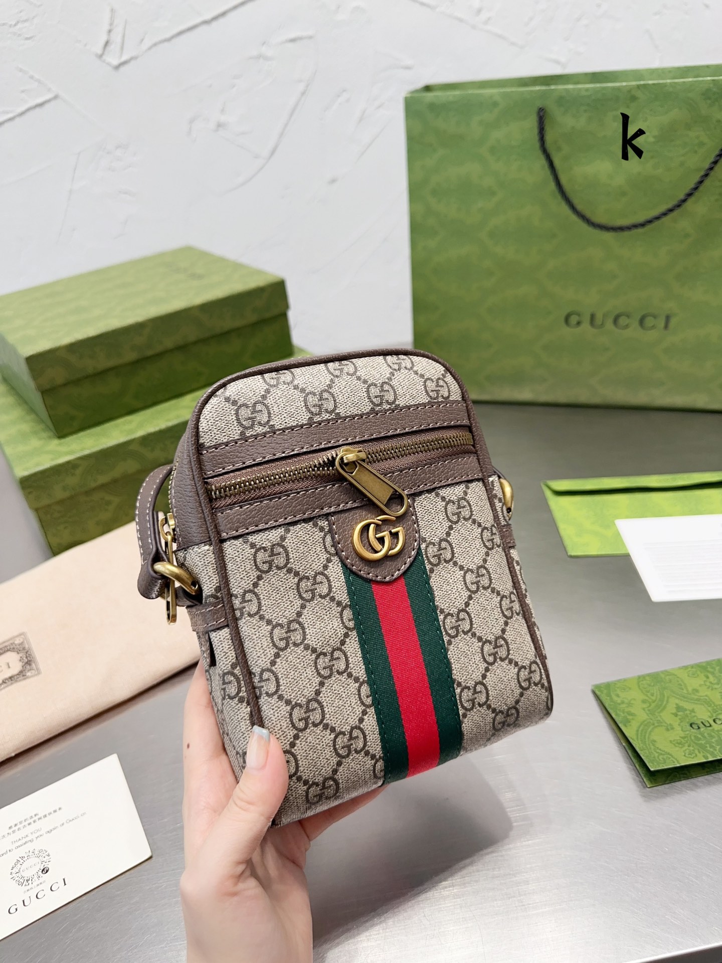 Gucci Aktówka Torby typu crossbody i na ramię Nowy 2024
 Skóra krowia PVC