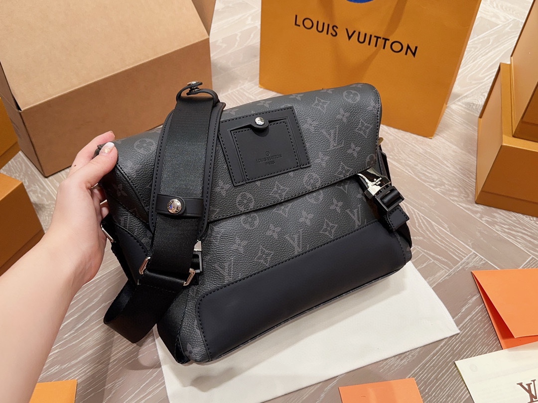 Designer 7 Sterne Replik
 Louis Vuitton Rucksack Messenger-Taschen Grau Männer Lässig