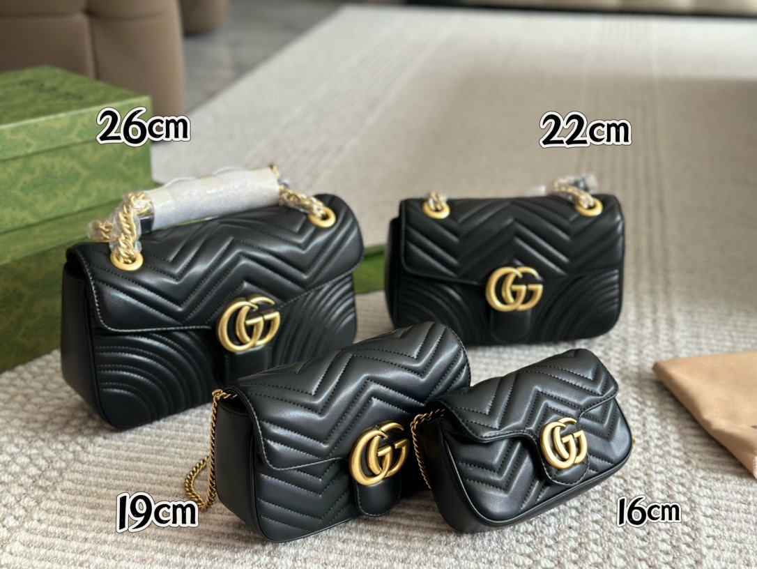 Gucci Marmont Torby typu crossbody i na ramię Skóra krowia Łańcuchy