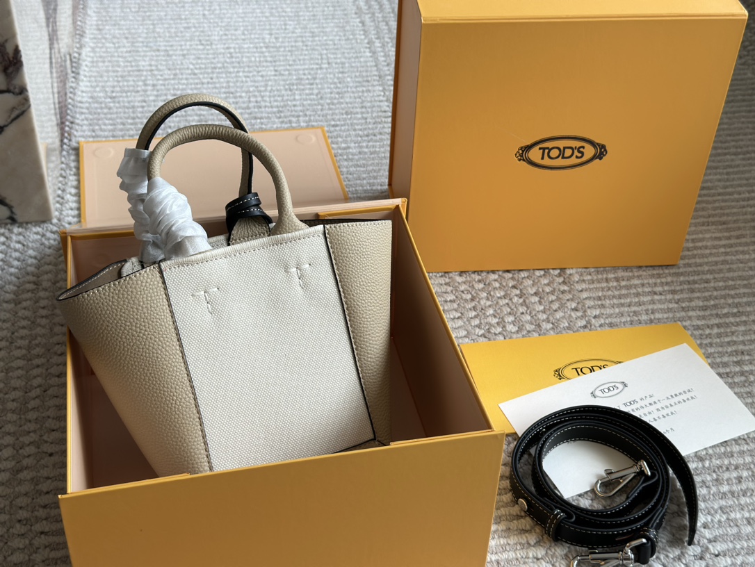 TODS Bucket Bag: Cute and Convenient Box with Hands, 27×17 cm Size - 图片 5