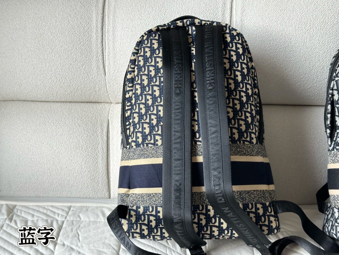 Dior Oblique Backpack Blue Oblique 40x28cm everyday
