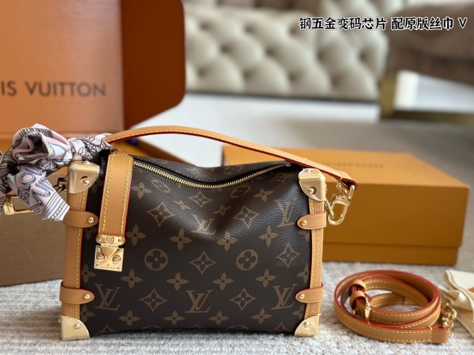 Louis Vuitton Cruise 23 Side Trunk Monogram Canvas Handbag 24 cm 1 Louis Vuitton Cruise 23 Side Trunk Monogram Canvas Handbag 24 cm