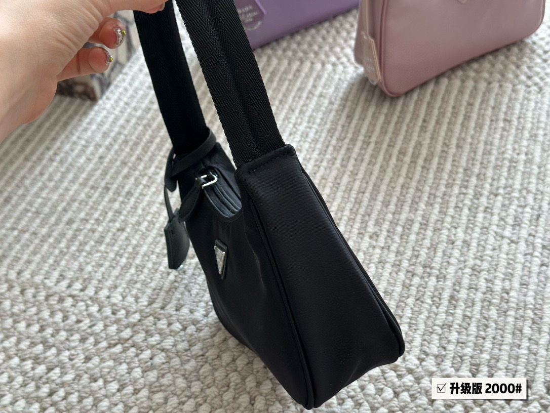 Prada Re-Edition 2000 Nylon Mini Hobo Bag - Black, 22*13cm 6 i1740995983588 6830 0 4