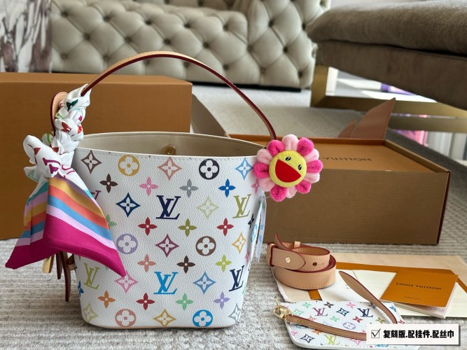 Louis Vuitton All In BB Monogram Multicolor Bucket Bag, 25ss Collection