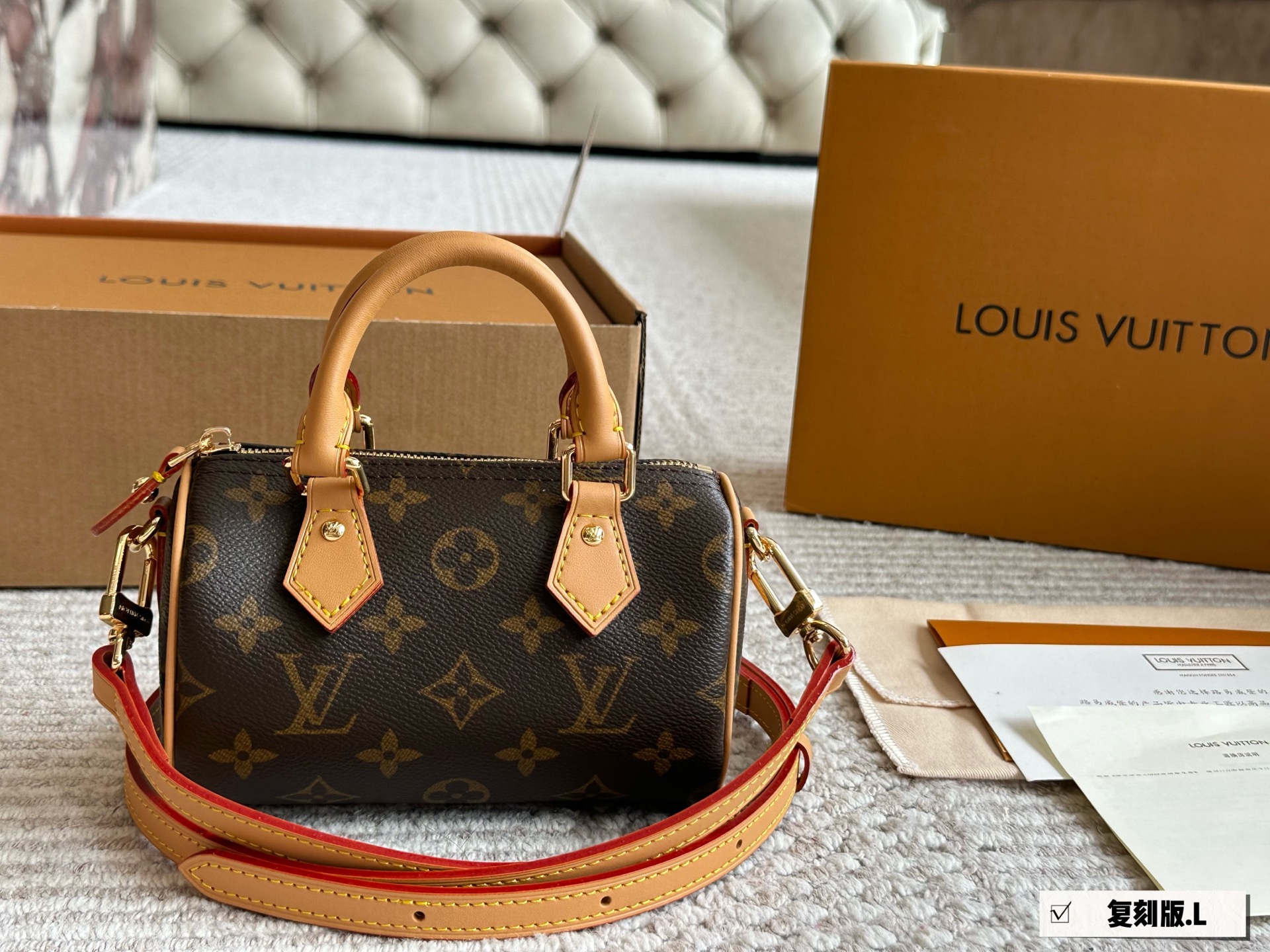 Louis Vuitton Speedy Nano - Bolso Clásico con Correa Ajustable 10 i1746352739087 5473 0 8