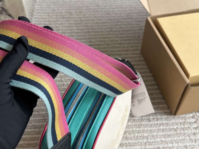 COACH Jamie Camera Bag In Signature Canvas With Rainbow Print - Stylish & Compact 1 COACH Jamie Camera Bag In Signature Canvas With Rainbow Print - Stylish & Compact