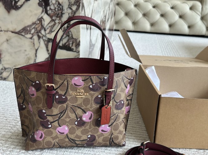 Coach Molie 25 Tote Bag: Signature Cherry Print, Versatile & Stylish 1 Coach Molie 25 Tote Bag: Signature Cherry Print, Versatile & Stylish