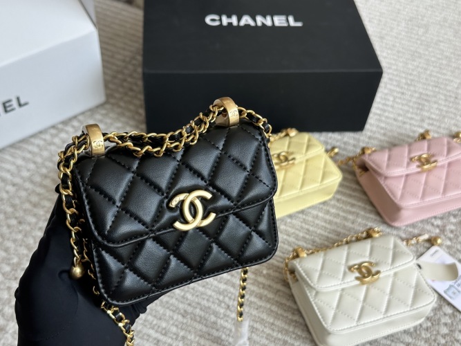 Chanel Mini Double Gold Ball Bag, Luxurious Design and Compact Size 1 Chanel Mini Double Gold Ball Bag, Luxurious Design and Compact Size