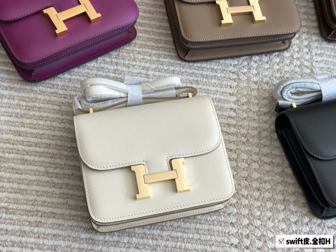 Hermès Constance Bag 19cm Swift Leather with Gold Hardware, Full Packaging 1 Hermès Constance Bag 19cm Swift Leather with Gold Hardware, Full Packaging