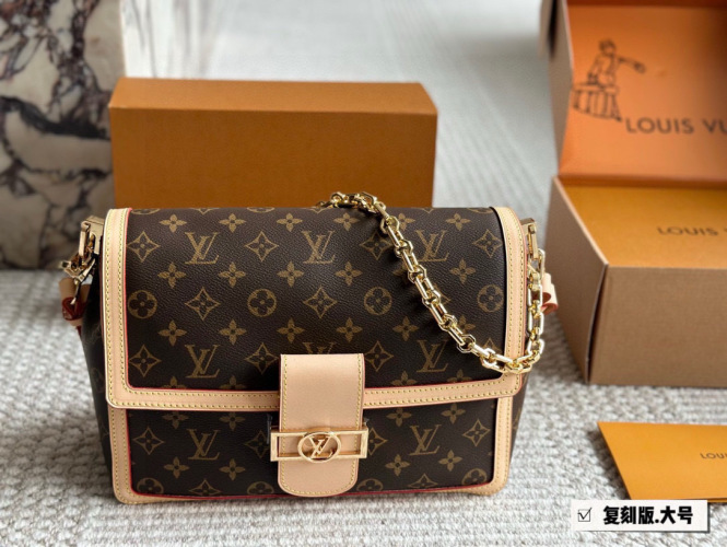 Louis Vuitton Dauphine Soft Bag Spring-Summer 2024 Monogram with Cowhide Trim 1 Louis Vuitton Dauphine Soft Bag Spring-Summer 2024 Monogram with Cowhide Trim