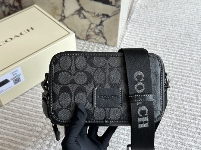 Coach Men's Camera Bag in Signature Canvas - Stylish and Functional 1 Coach Men's Camera Bag in Signature Canvas - Stylish and Functional
