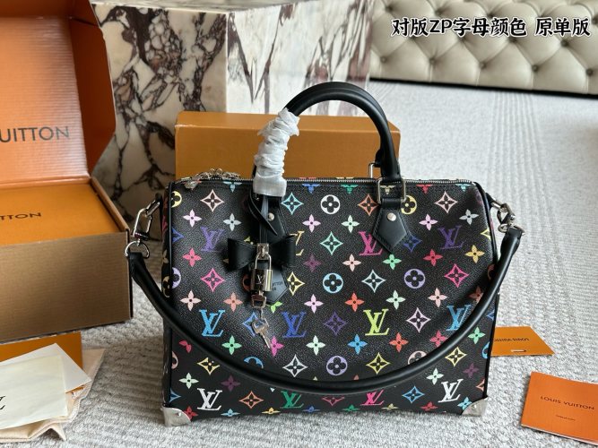 Louis Vuitton Speedy 30 Multicolor Monogram with Box 1 Louis Vuitton Speedy 30 Multicolor Monogram with Box