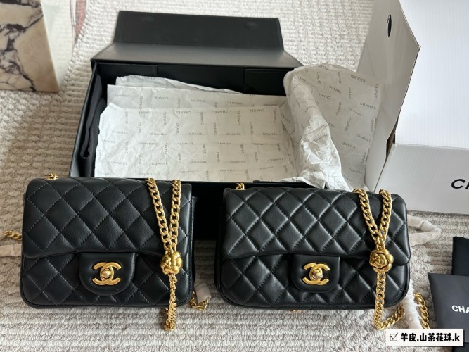 Chanel 23SS Camellia Adjustable Buckle CF Lambskin Bag 1 Chanel 23SS Camellia Adjustable Buckle CF Lambskin Bag