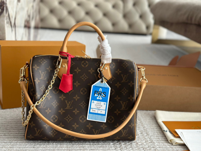 Louis Vuitton Speedy 30 Replica Pillow Bag with New Shoulder Strap 1 Louis Vuitton Speedy 30 Replica Pillow Bag with New Shoulder Strap
