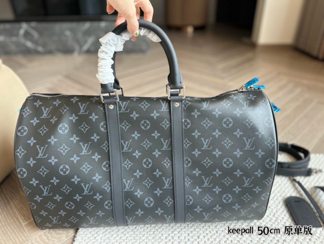 Louis Vuitton Keepall 50 Monogram Eclipse Travel Bag 1 Louis Vuitton Keepall 50 Monogram Eclipse Travel Bag