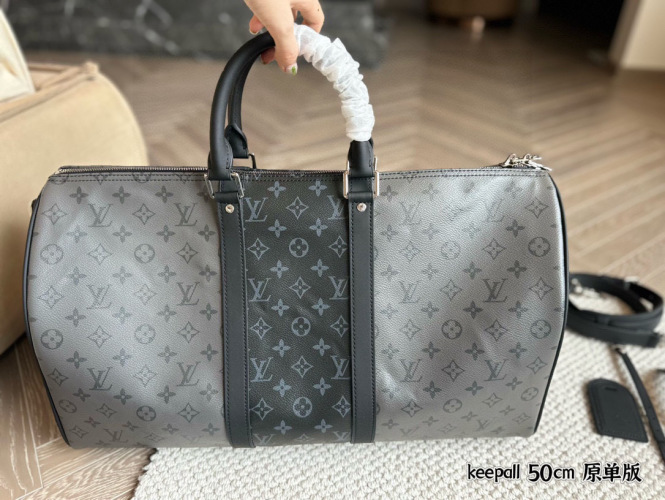 Louis Vuitton Keepall 50cm Monogram Shadow Leather Travel Bag 1 Louis Vuitton Keepall 50cm Monogram Shadow Leather Travel Bag