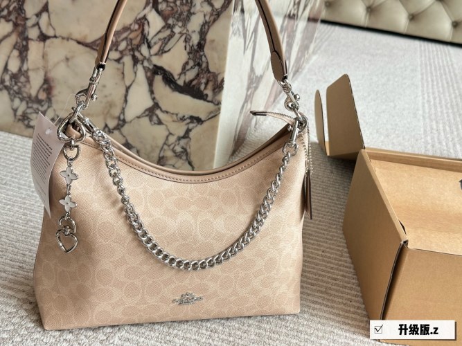 Coach Laurel Hobo Bag,Versatile Shoulder Bag, 31*23cm, Includes Charm 1 Coach Laurel Hobo Bag,Versatile Shoulder Bag, 31*23cm, Includes Charm