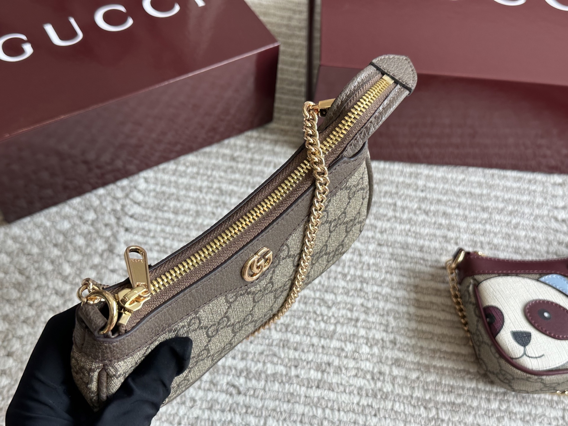 Gucci Ophidia Mini Bag, Retro Style Leather Handbag With Panda Pattern 5 i1751123420475 17 0 2