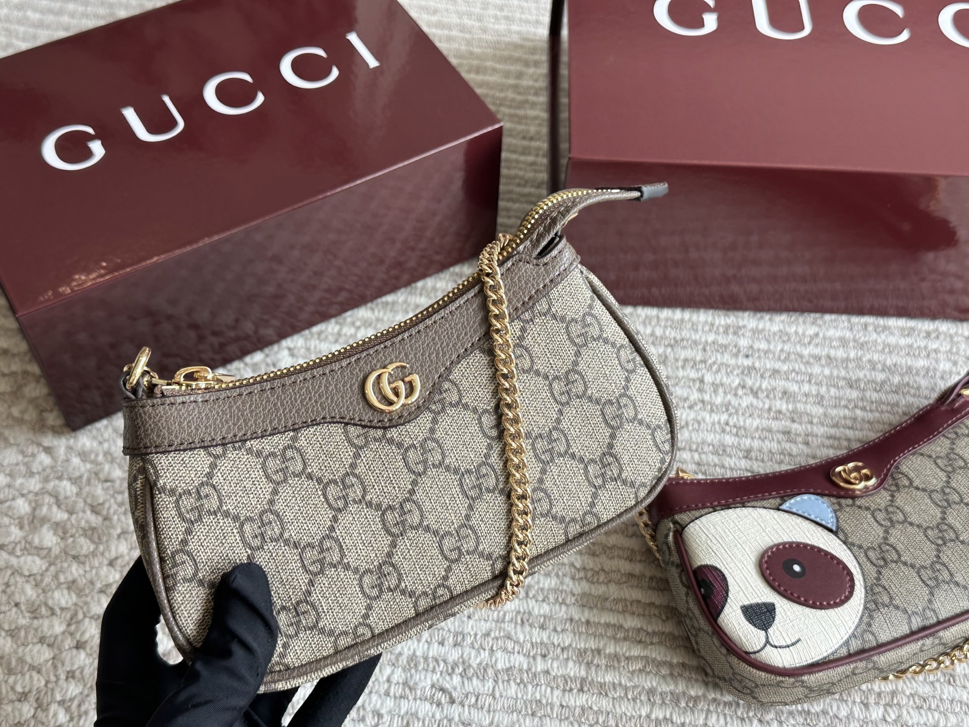 Gucci Ophidia Mini Bag, Retro Style Leather Handbag With Panda Pattern 3 i1751123421897 6044 0 0